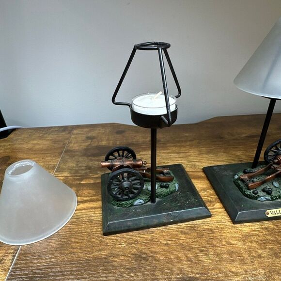 Valley Forge Souvenir Cannon Tea light Mini Lamp set of 2 - Picture 6 of 8